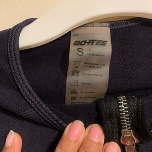 Bo+Tee Navy Blue Zip-Up Hoodie